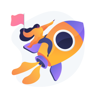 Illustratie die een missie en doelgericht werken symboliseert